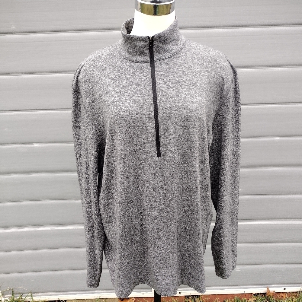 Lululemon Mens XL Soft Jersey Half Zip Haze Gym Run Long Sleeve Pullover Gray